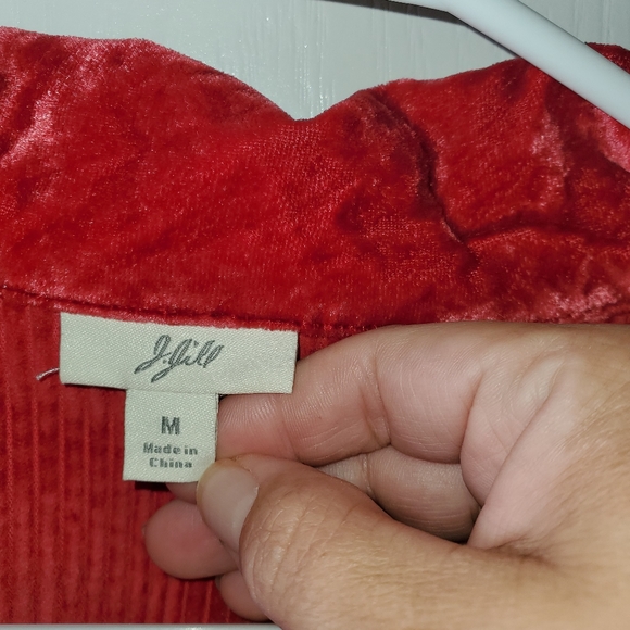 J. Jill Deep Red Corduroy Jacket - Picture 4 of 4